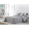 Colcha Bouti Tejido Jacquard Ferrara Gris Para Cama De 120 Cm