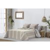 Colcha Bouti Tejido Jacquard Anoia Beige Para Cama De 135 Cm