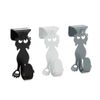 Balvi Colgador Cajón Curious Cat Color Gris, Blanco Y Negro Ganchos Para Puerta Para Colgar Paños De Cocina, Toallas De Baño, Bufandas, Etc Diseño En Forma De Gato Metal 4,5x9x4 Cm