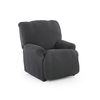 Funda De Tejido Súper Elástico Para Sillón Relax Niagara 1 Plaza 70 - 100 Cm Color Gris Oscuro