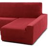 Funda Súper Elástica Para Sofá Chaise Longue Derecha Brazo Largo Niagara De 210-320 Cm Color Rojo