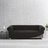 Funda De Tejido Súper Elástico Niagara Sofa 2 Plazas Chester 140 - 180 Cm. Color Negro