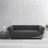 Funda De Tejido Súper Elástico Niagara Sofa 2 Plazas Chester 140 - 180 Cm. Color Gris Oscuro