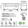 Funda De Tejido Súper Elástico Niagara Sofa 2 Plazas Chester 140 - 180 Cm. Color Turquesa