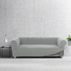 Funda De Tejido Súper Elástico Niagara Sofa 2 Plazas Chester 140 - 180 Cm. Color Gris Claro