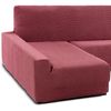 Funda Súper Elástica Para Sofá Chaise Longue Izquierda Brazo Largo Niagara De 210-320 Cm Color Fuxia Oscuro