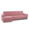 Funda Tejido Elástico Chaise Longue Izquierdo Niagara Brazo Corto 210 - 320 Cm. Color Rosa Pastel