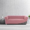 Funda De Tejido Súper Elástico Niagara Sofa 2 Plazas Chester 140 - 180 Cm. Color Rosa Pastel