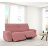 Funda De Tejido Súper Elástico Para Sillón Relax Pies Juntos Niagara 3 Plazas Con 2 Reposapies 200 - 270 Cm Color Rosa Pastel