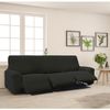 Funda De Tejido Súper Elástico Para Sillón Relax Pies Juntos Niagara 3 Plazas Con 3 Reposapies 210 - 290 Cm Color Negro