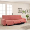 Funda De Tejido Súper Elástico Para Sillón Relax Pies Juntos Niagara 3 Plazas Con 3 Reposapies 210 - 290 Cm Color Coral