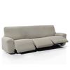 Funda De Tejido Súper Elástico Para Sillón Relax Pies Juntos Niagara 3 Plazas Con 3 Reposapies 210 - 290 Cm Color Gris Claro