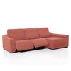 Funda De Sofá Chaise Longue Súper Elástica Niagara Relax Derecha Relax 2 Pies Color Coral