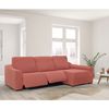 Funda De Sofá Chaise Longue Súper Elástica Niagara Relax Derecha Relax 2 Pies Color Coral