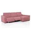 Funda De Sofá Chaise Longue Súper Elástica Niagara Relax Derecha Relax 2 Pies Color Rosa Pastel