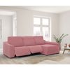 Funda De Sofá Chaise Longue Súper Elástica Niagara Relax Derecha Relax 2 Pies Color Rosa Pastel