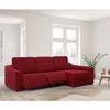 Funda De Sofá Chaise Longue Súper Elástica Niagara Relax Derecha Relax 2 Pies Color Rojo