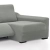 Funda De Sofá Chaise Longue Súper Elástica Niagara Relax Derecha Relax 2 Pies Color Gris Claro