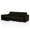 Funda De Sofá Chaise Longue Súper Elástica Niagara Relax Izquierda Relax 2 Pies Color Negro