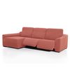 Funda De Sofá Chaise Longue Súper Elástica Niagara Relax Izquierda Relax 2 Pies Color Coral