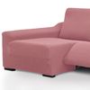 Funda De Sofá Chaise Longue Súper Elástica Niagara Relax Izquierda Relax 2 Pies Color Rosa Pastel