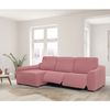 Funda De Sofá Chaise Longue Súper Elástica Niagara Relax Izquierda Relax 2 Pies Color Rosa Pastel