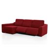 Funda De Sofá Chaise Longue Súper Elástica Niagara Relax Izquierda Relax 2 Pies Color Rojo