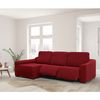 Funda De Sofá Chaise Longue Súper Elástica Niagara Relax Izquierda Relax 2 Pies Color Rojo