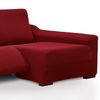 Funda De Sofá Chaise Longue Derecha Con Pies Relax Niagaratejido Jacquard Elástico De 240 A 360 Cm. Color Rojo