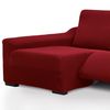 Funda De Sofá Chaise Longue Izquierda Con Pies Relax Niagaratejido Jacquard Elástico De 240 A 360 Cm. Color Rojo