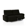 Funda De Tejido Súper Elástico Para Sillón Relax Pies Juntos Niagara 2 Plazas Con 2 Reposapies 160 - 210 Cm Color Negro