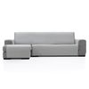 Protector Cubresofa Sofa Chaise Longue Izquierda Dover 240 Cm Tacto Algodón.color Gris Claro