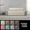 Protector Funda Sofa Cubresofa Dover Jacquard Tacto Algodón.color Natural.  2 Plazas