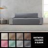 Protector Funda Sofa Cubresofa Dover Jacquard Tacto Algodón.color Gris Oscuro.  4 Plazas