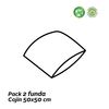 Pack De 2 Funda De Cojíndecorativo Dover Tacto Algodón Color Beig 50x50cm