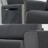Protector Cubresofa Sofa Chaise Longue Izquierda Doha Extra 280 Cm Tacto Algodón.color Gris Oscuro