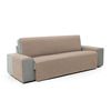 Protector Funda Sofa Cubresofa Doha Jacquard Tacto Algodón.color Beig. 2 Plazas