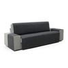 Protector Funda Sofa Cubresofa Doha Jacquard Tacto Algodón.color Gris Oscuro. 3 Plazas