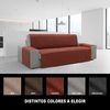 Protector Funda Sofa Cubresofa Doha Jacquard Tacto Algodón.color Caldera. 4 Plazas