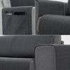 Protector Cubresofa Sofa Chaise Longue Derecha Doha Extra 280 Cm Tacto Algodón.color Gris Oscuro