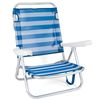 Silla De Playa Ariel Reclinable/plegable Estampado A Rayas Azul/blanco 108x60x78 Cm