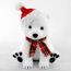 Figura De Oso Polar De Navidad Blanco 24 Cm