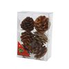 Set De 6 Piñas Navideñas Natural Ø6 Cm