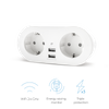 Garza ® Smarthome - Enchufe Inteligente Con 2 Tomas Y 2 Puertos Usb. Compatible Con Amazon Alexa Y Google Home