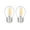 Garza -pack 1+1 Bombillas Led De Filamento Decorativa Esférica, Luz Fria 5000k, Casquillo E27, 4w  470 Lúmenes