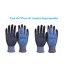 Guante Impermeable De Trabajo Rainsoft De Latex Bicapa Y Palma Porosa - Pack De 2 Pares