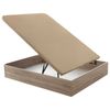 Canapé Abatible Relax Musa 3d Gran Capacidad Alturas 38/32 Cm - Natural - 160x190 Cm - Altura 38 Cm