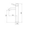 Galindo 8665500 Grifo Lavabo Alto Inox