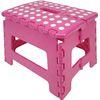 Taburete Plegable De Pvc - Rosa Lunares (alto. 22 Cm X Largo. 29 Cm)