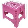 Taburete Plegable De Pvc - Rosa Lunares (alto. 27 Cm X Largo. 29 Cm)